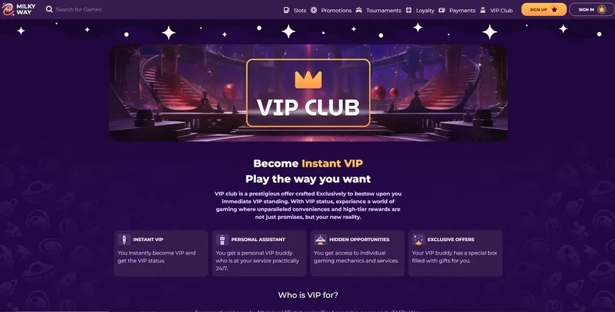 Loyalty Program at MilkyWay Casino