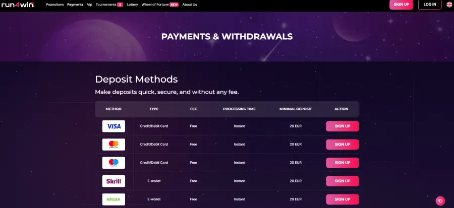 Run4Win Payments