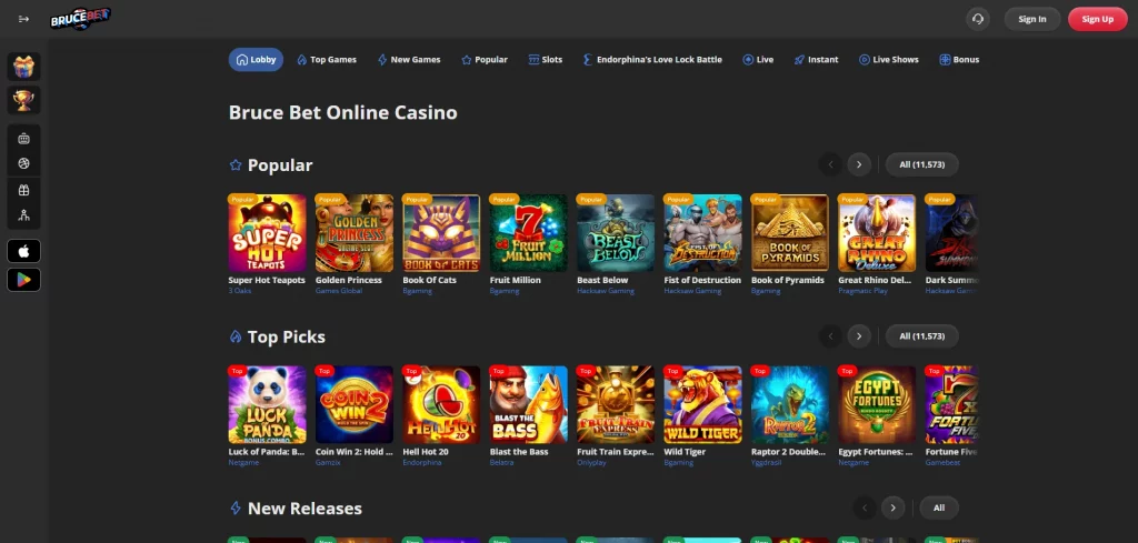 Bruce Bet Casino Games
