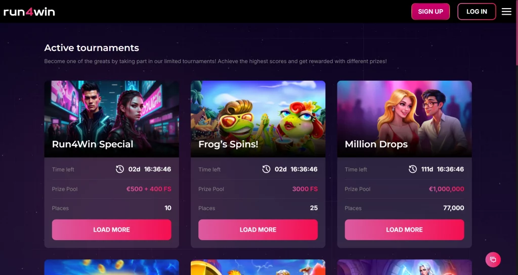 Run4Win Casino tournaments