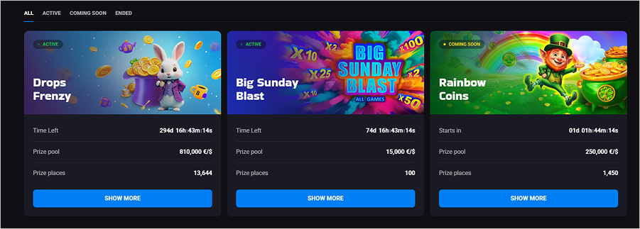 LuckyVibe Tournaments