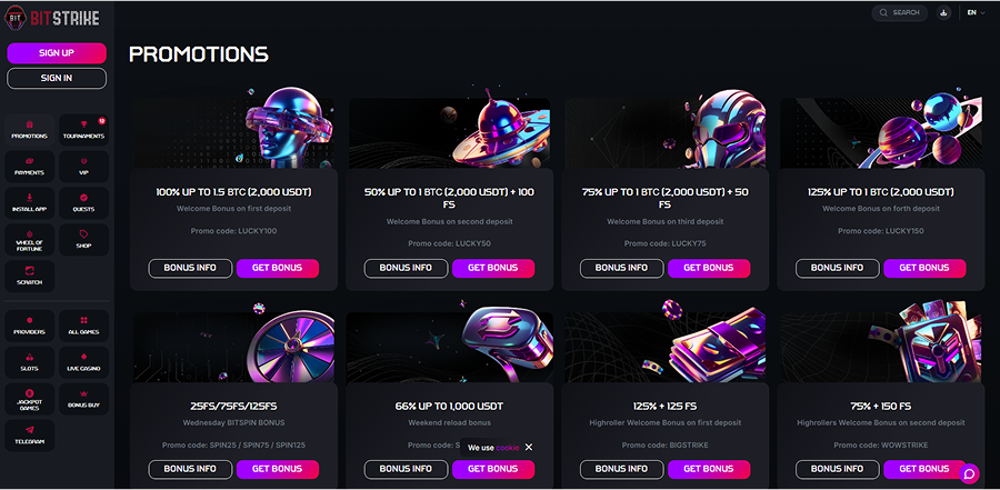 Bitstrike Casino Promotions