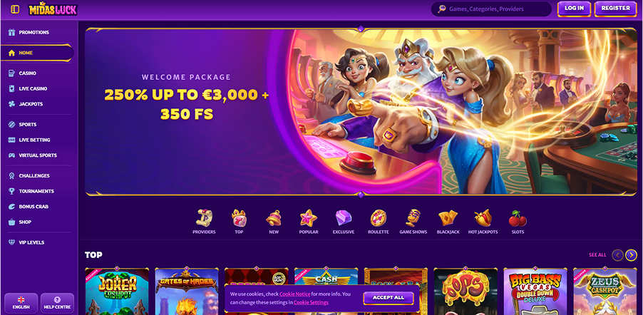Midas Luck Homepage