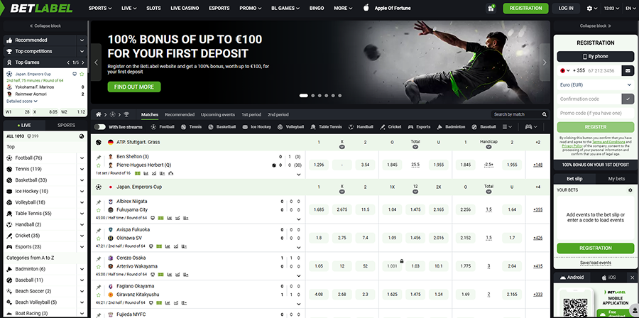 Betlabel Casino Homepage