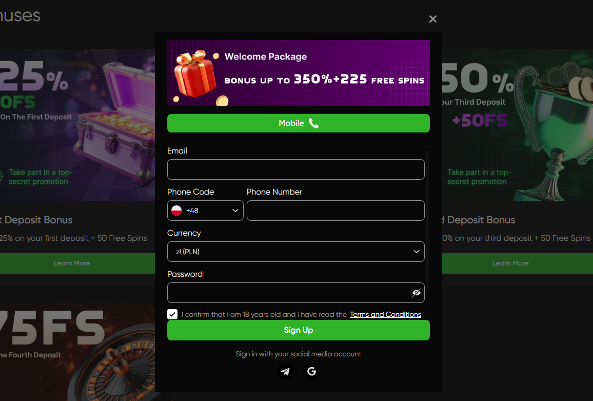 Mi7eu Casino Registration