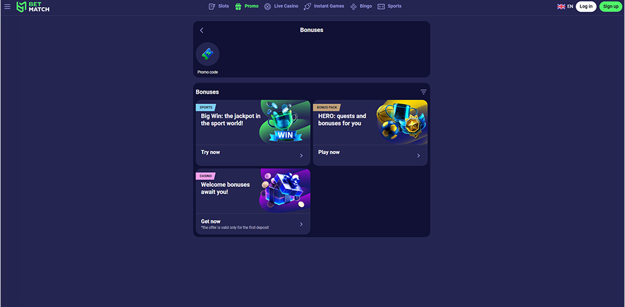 Bethmatch Casino Promotions