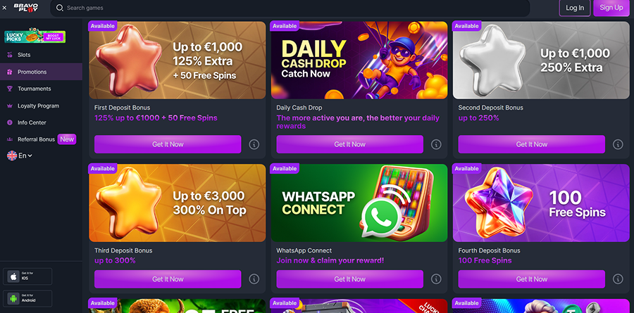 BravoPlay Casino Promotions