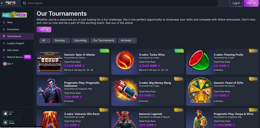 BravoPlay Casino Tournament