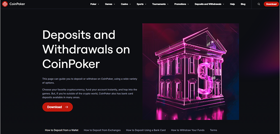 Coinpoker Deposits