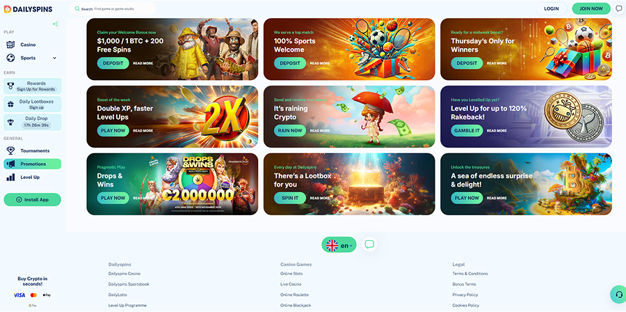 Dailyspins Casino Promotions