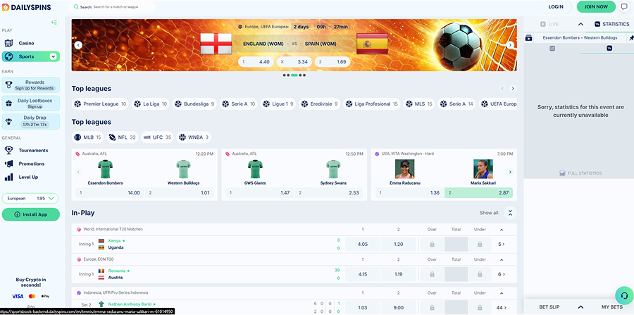 Dailyspins Casino Sports