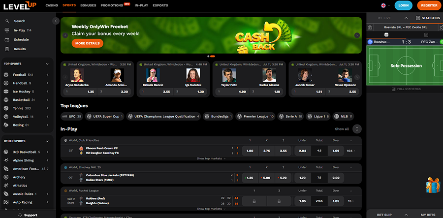 LevelUp Casino Sports