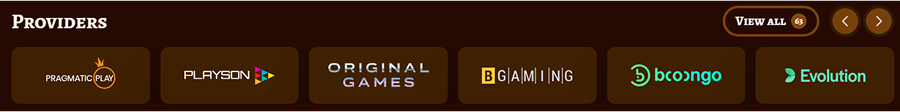 Playjonny Casino Providers