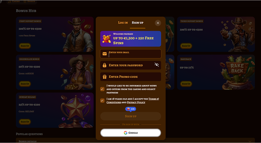 Playjonny Casino Registration