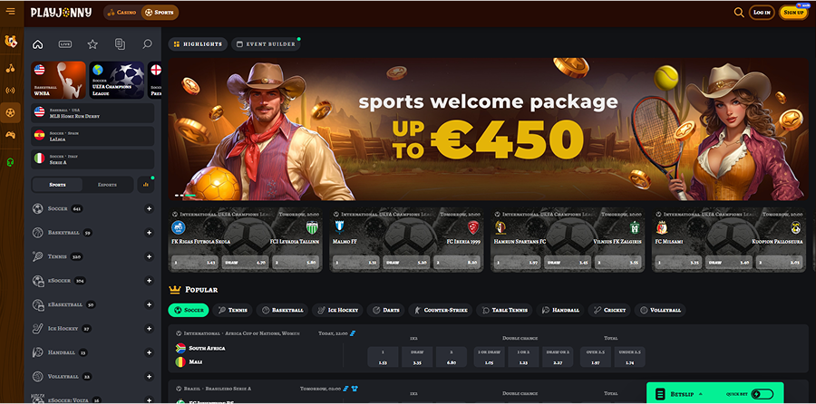 Playjonny Casino Sports