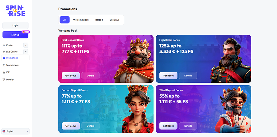Spinrise Casino Promotions