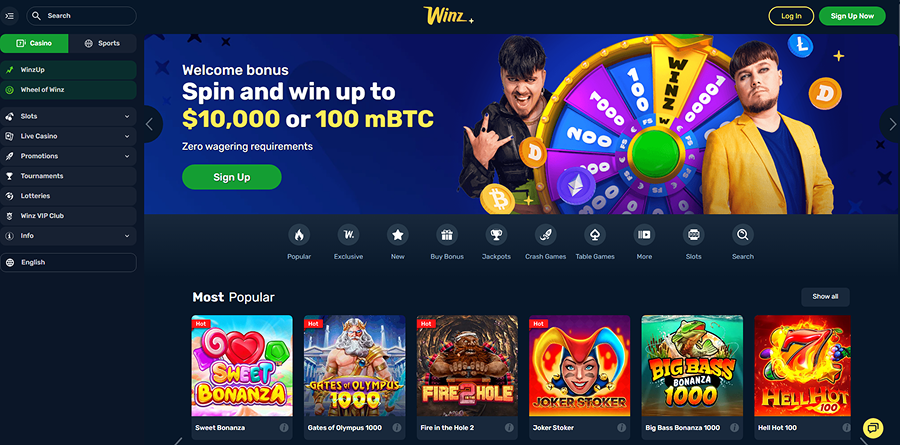 Winz Casino Home