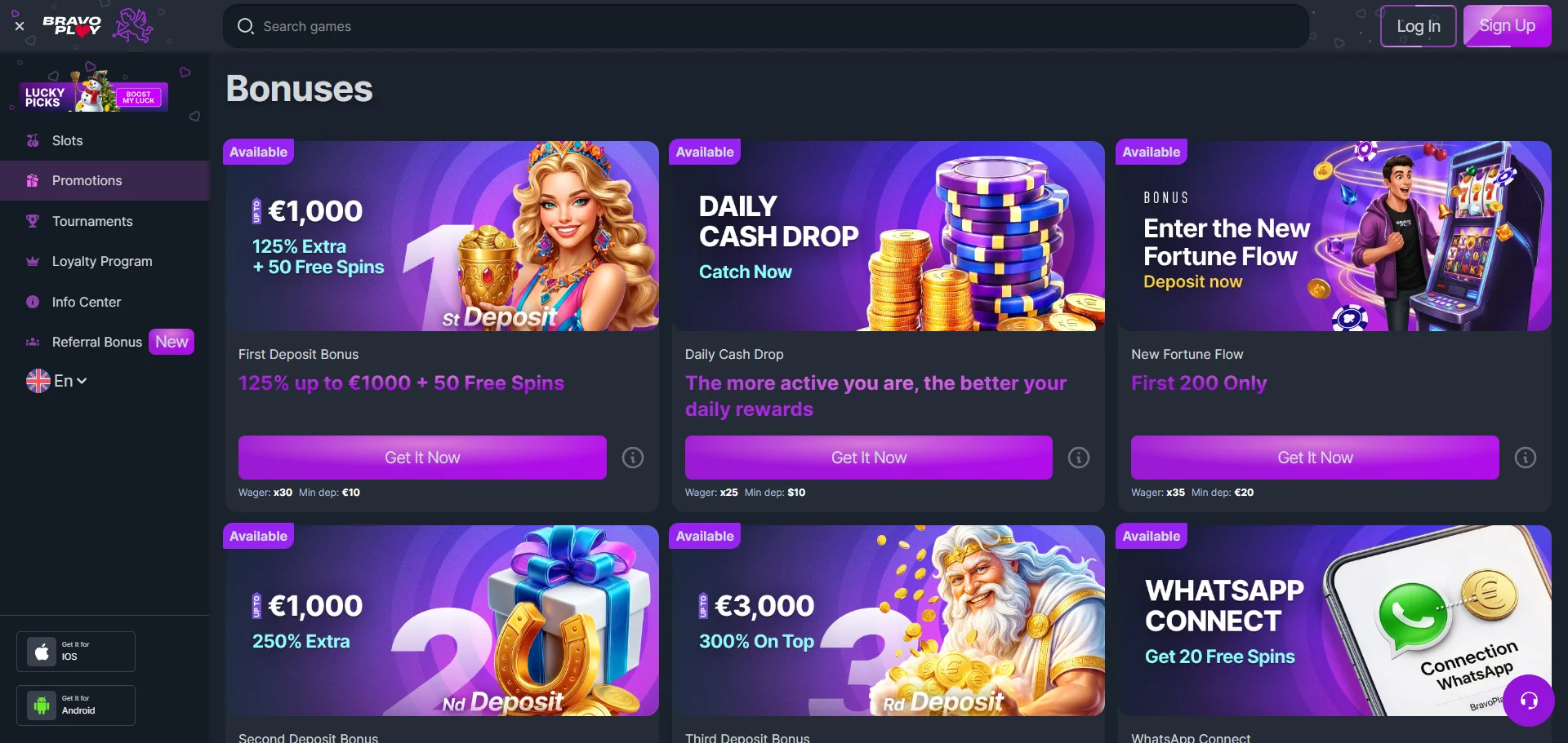 BravoPlay Casino Promotions