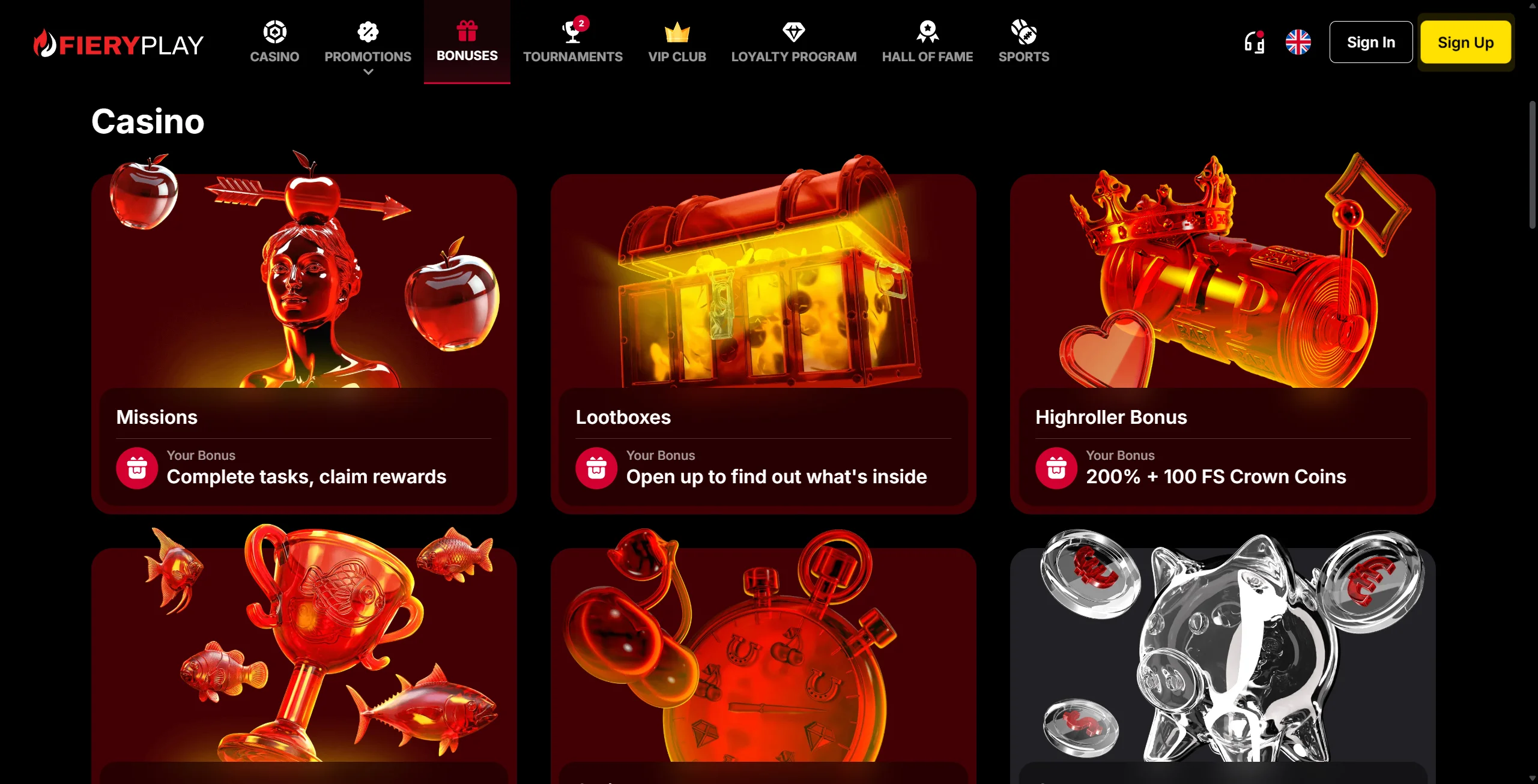 FieryPlay Casino bonuses