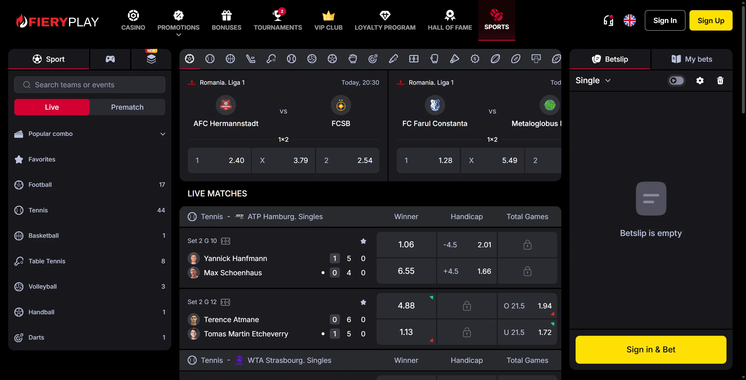 FieryPlay Casino sport