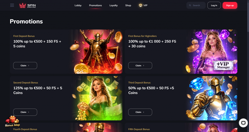 SpinEmpire Casino bonuses