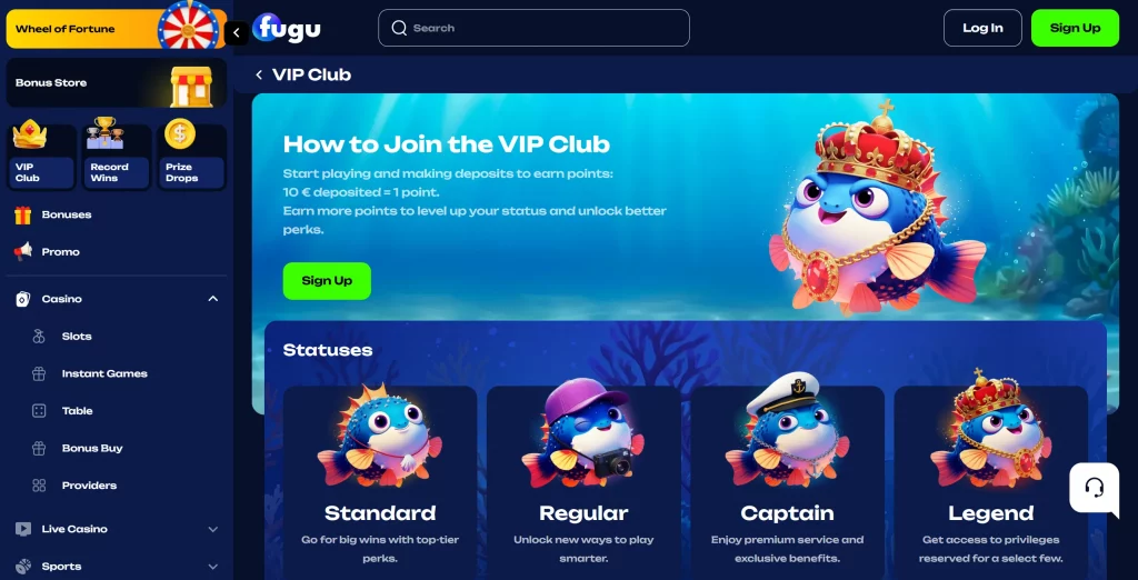 Fugu Casino VIP programm