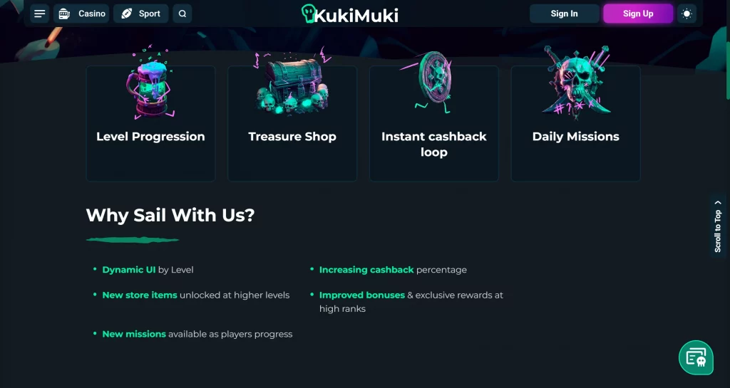KukiMuki Casino vip program