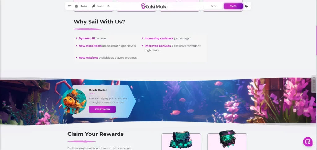 KukiMuki casino loyalty programm