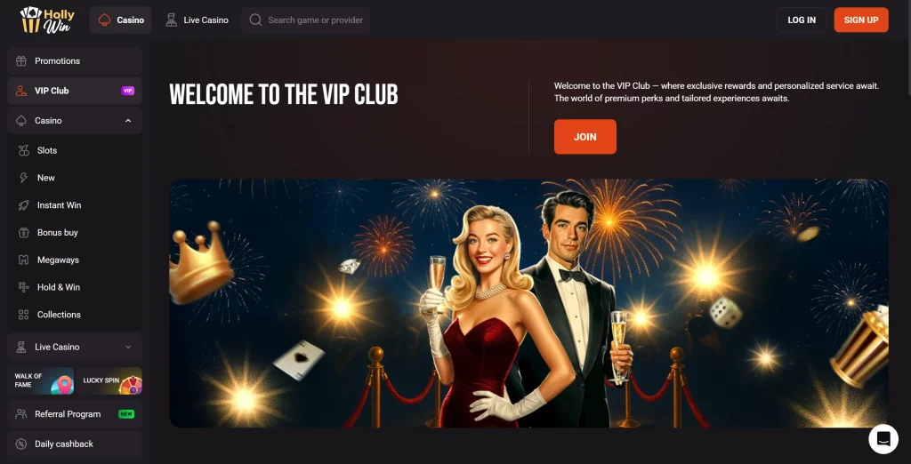 HollyWin Casino VIP programm