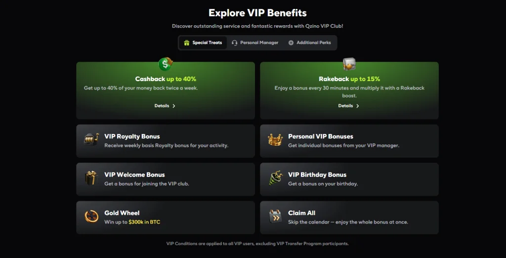 Qzino Casino VIP programm