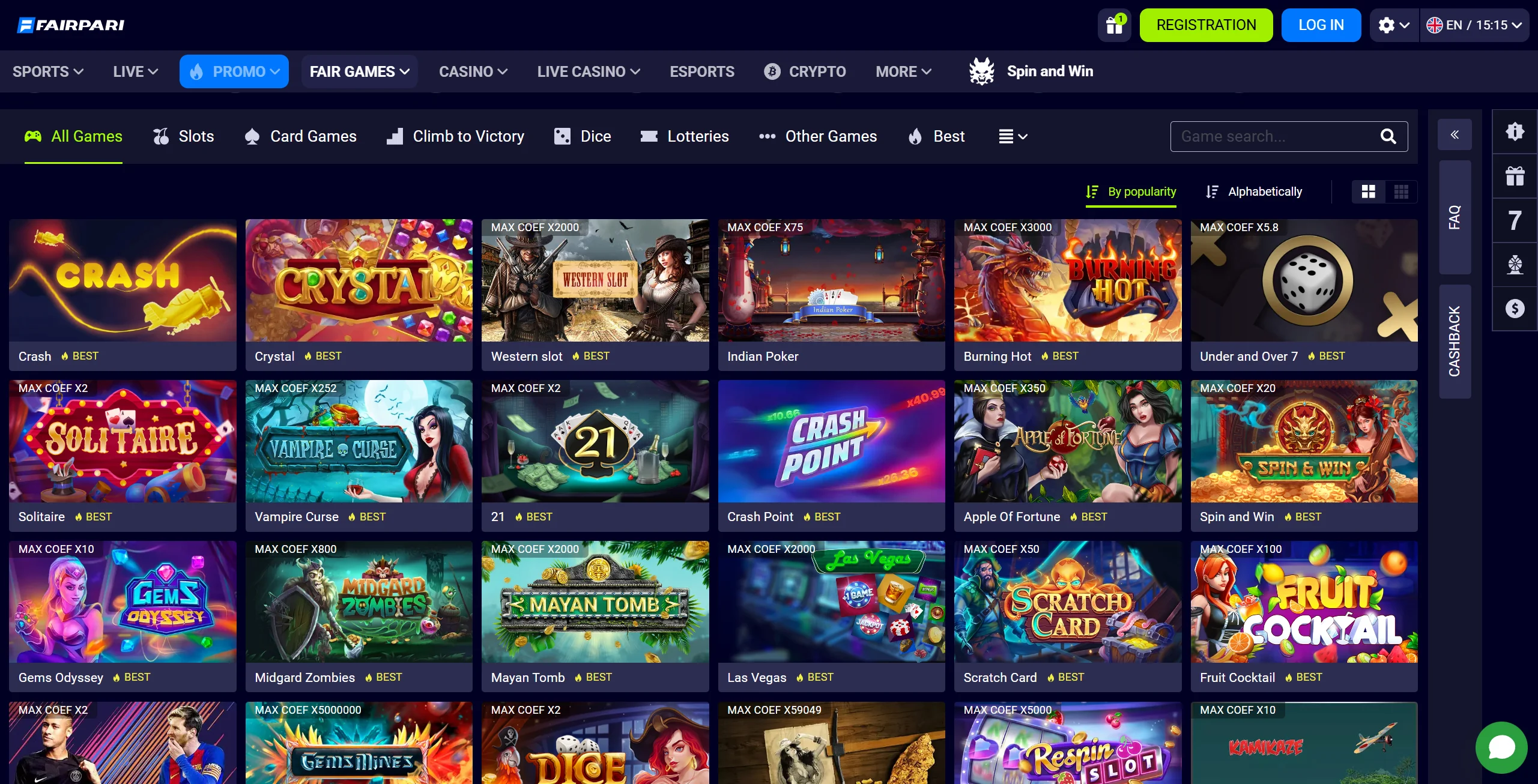 FairPari Casino Games
