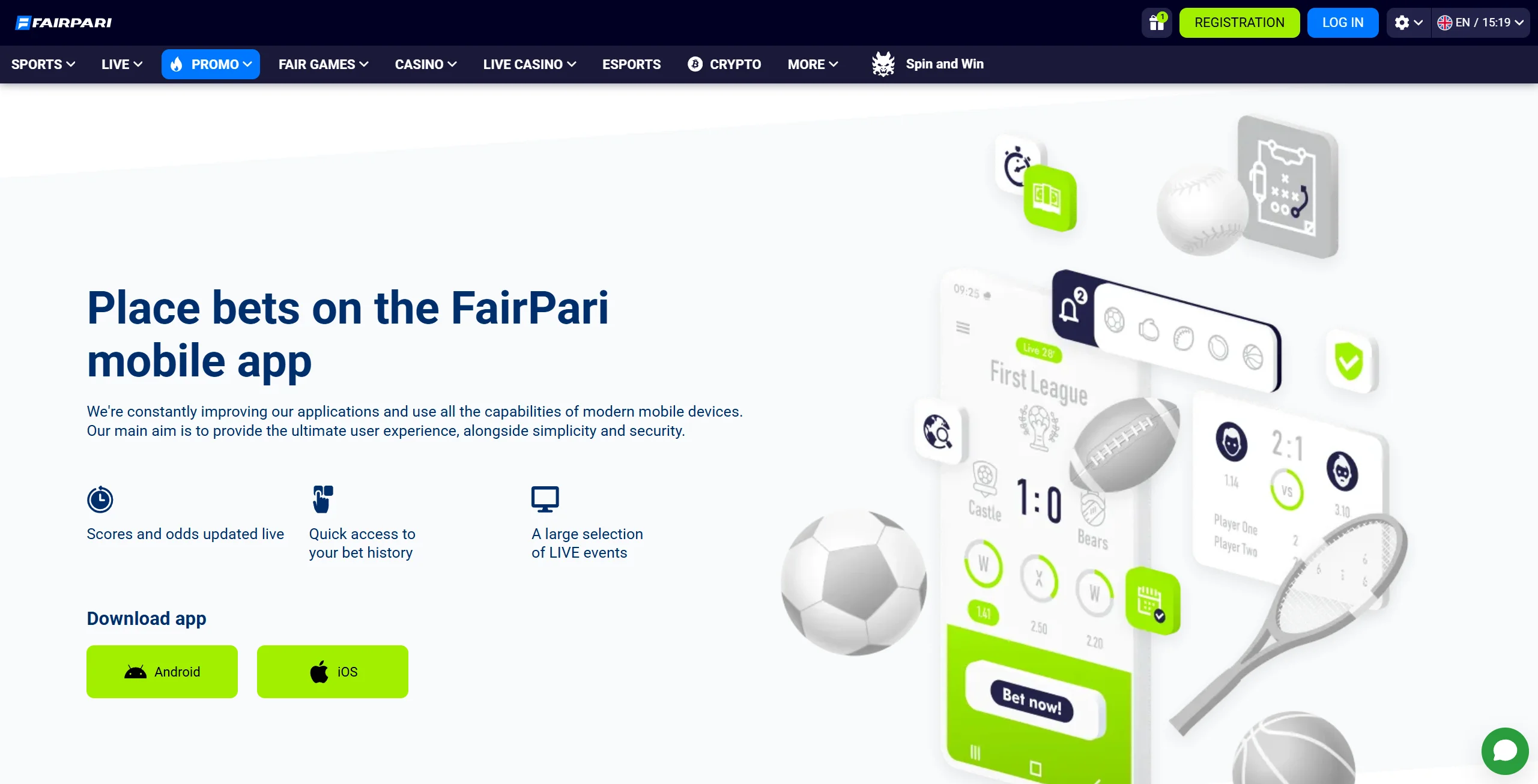 FairPari Casino mobile app