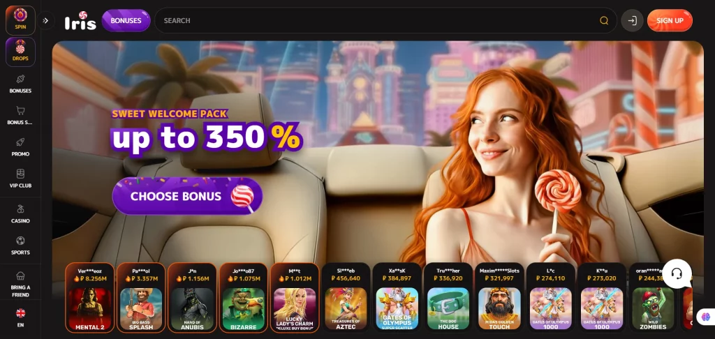 Iris casino home page