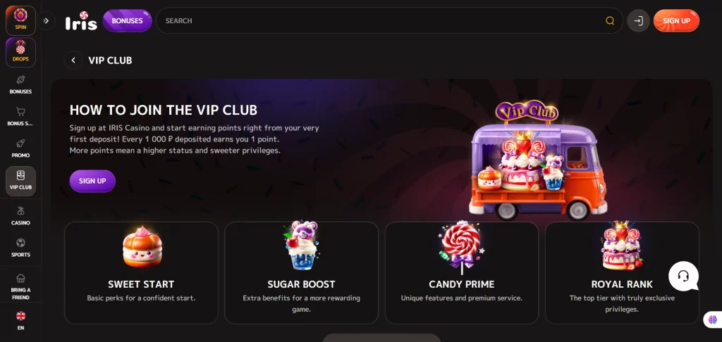 Iris casino vip