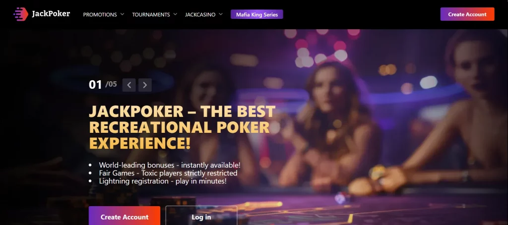 jackpoker room home page