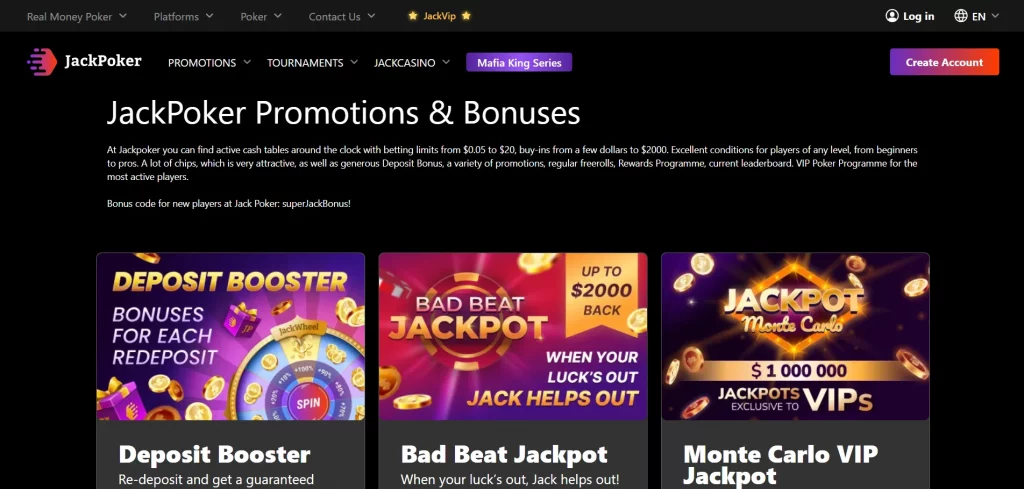 jackpoker room promotions