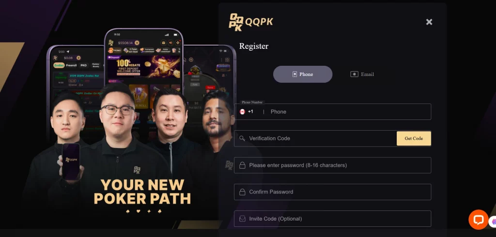 QQ Poker sign up