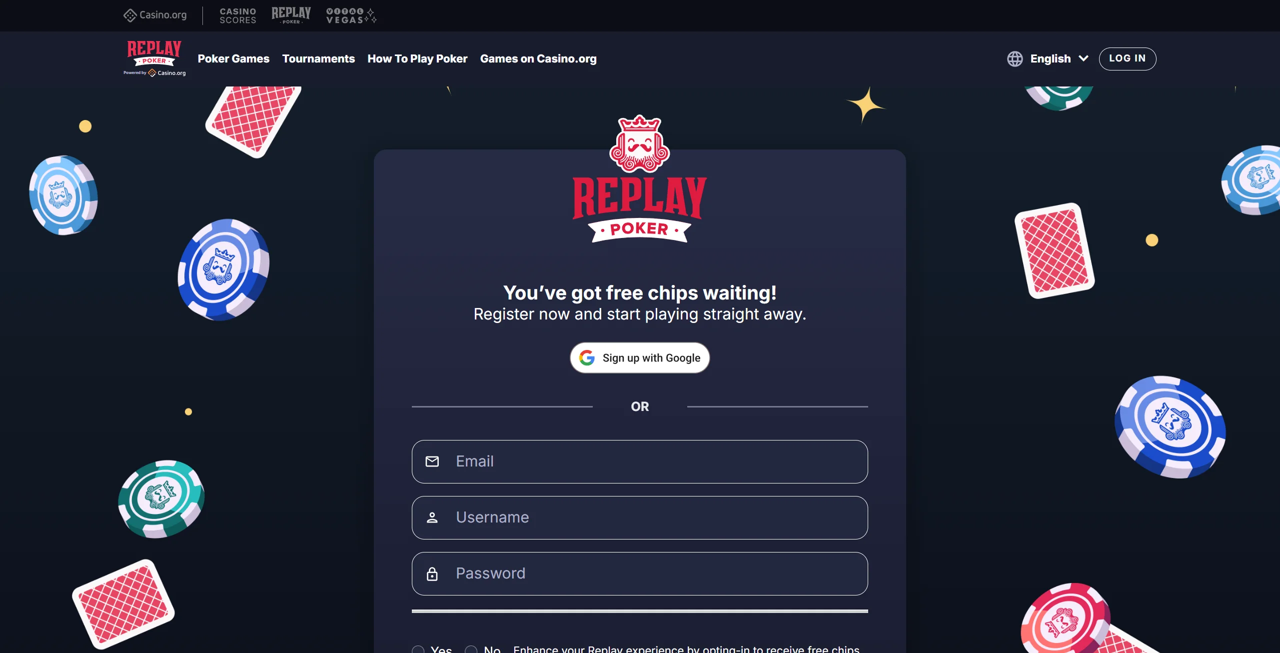 Replay Poker Sign-Up