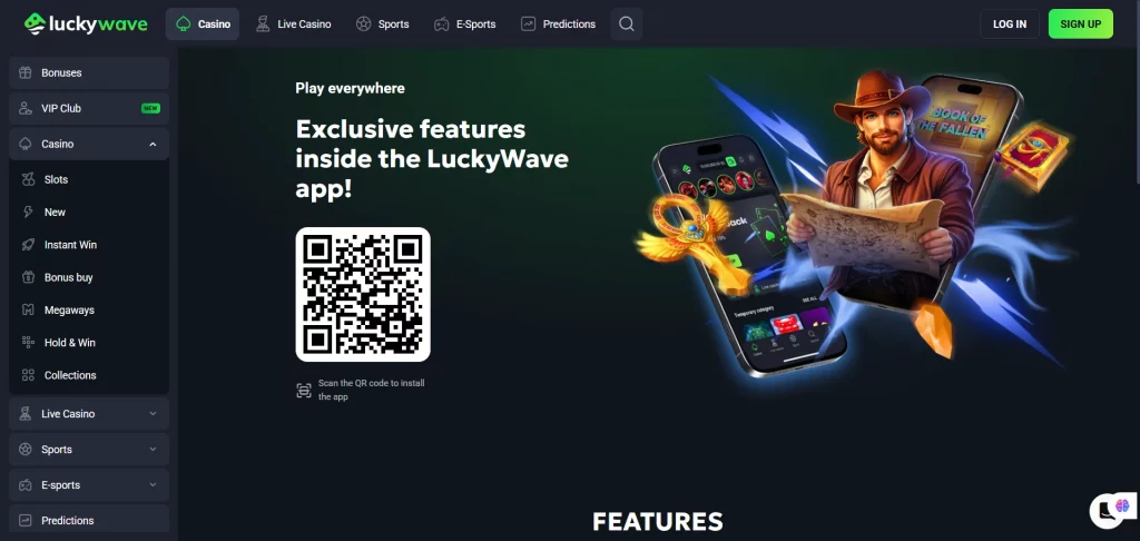 Luckywave Casino mobile