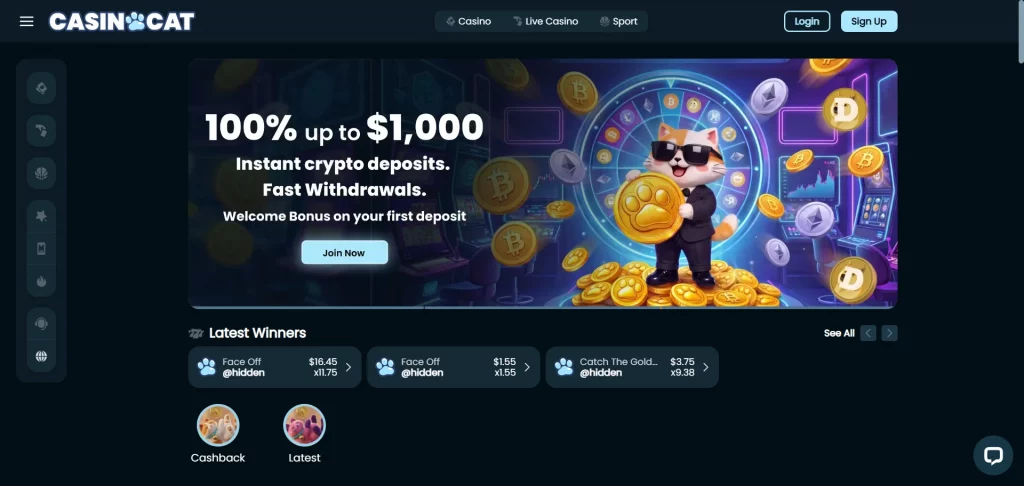Casinoсat Casino home page