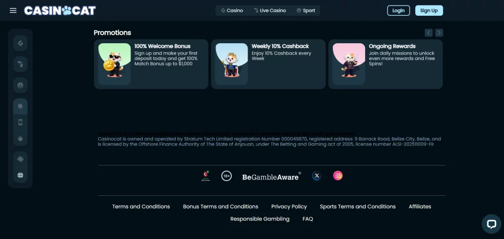 Casinoсat Casino promotions