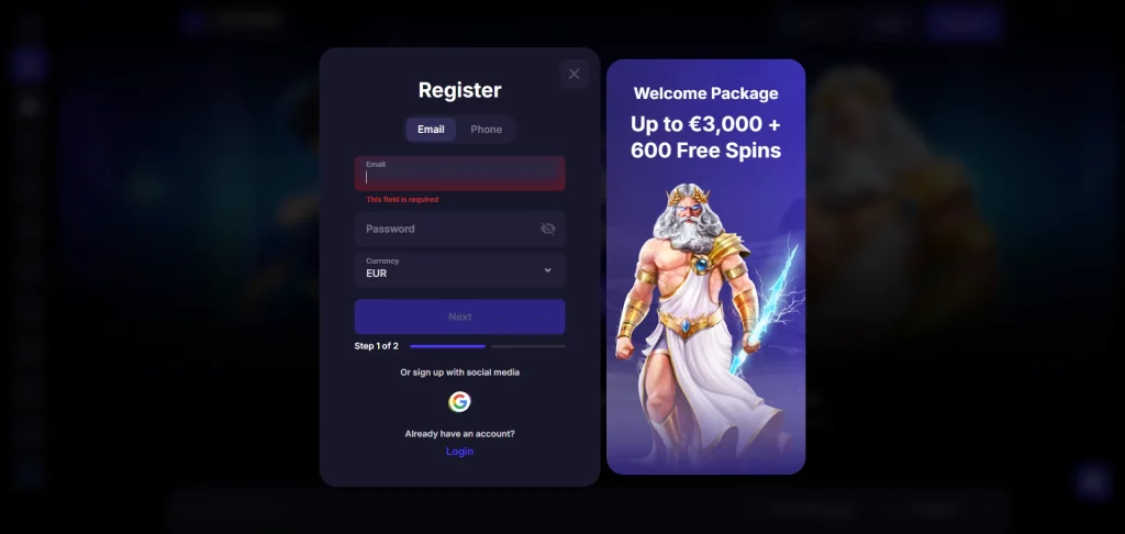Sierra Casino sign up