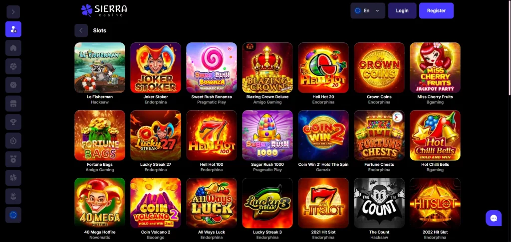 Sierra Casino slots