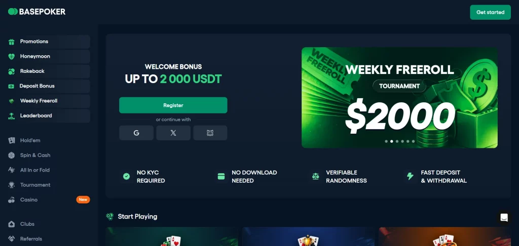 BasePoker home page