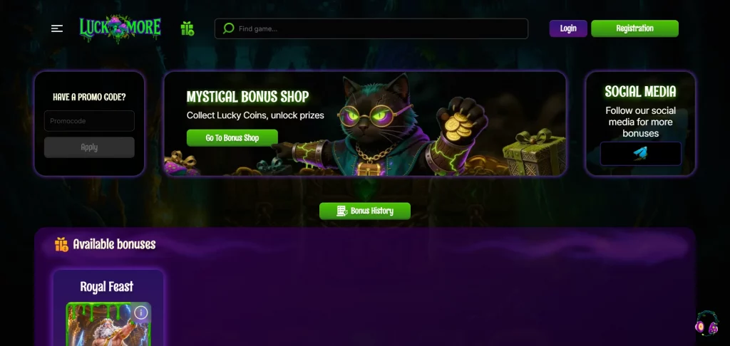 LuckMore Casino bonuses