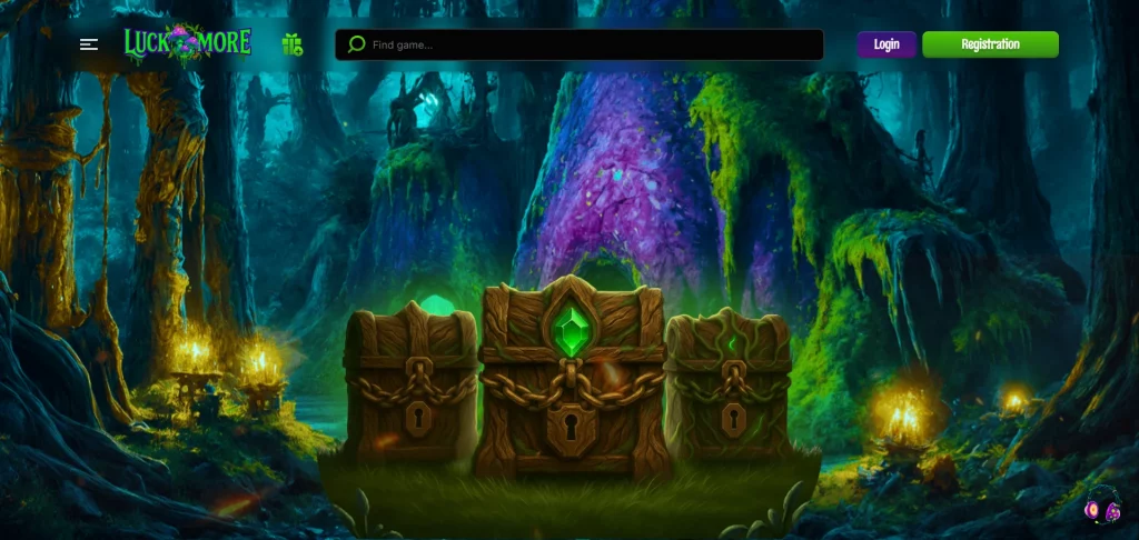 LuckMore Casino home page