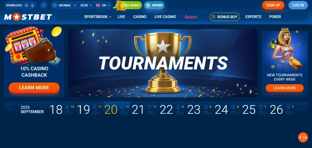 MostBet Casino tournaments
