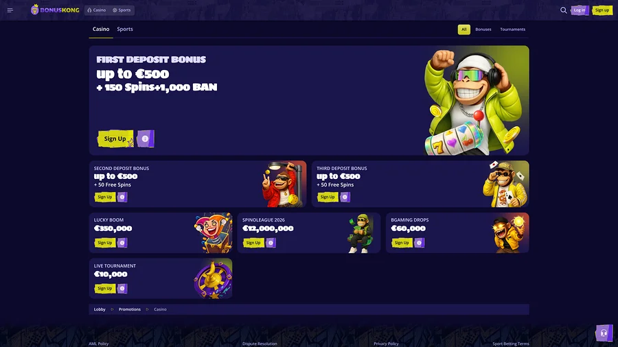 Bonuskong Casino promotions