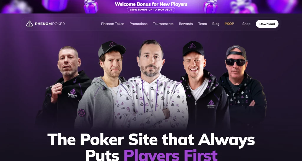Phenom Poker Room home page
