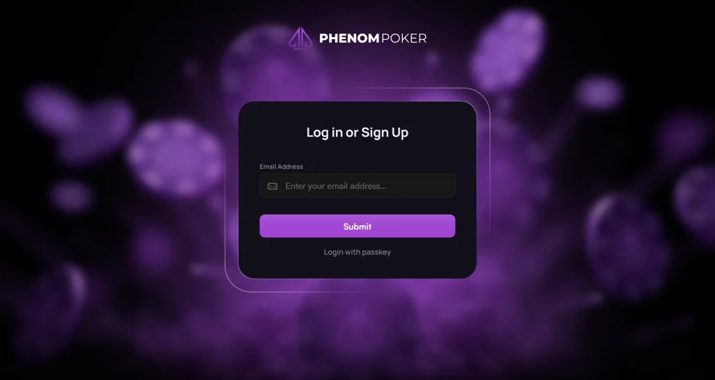 Phenom Poker Room sign up